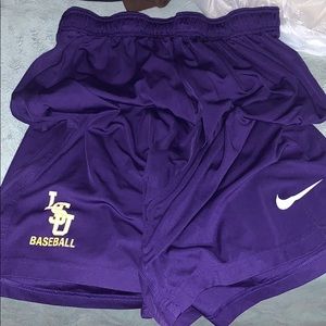 LSU baseball shorts